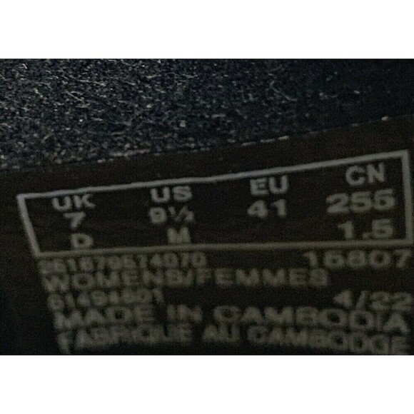 Clarks Emily Cove Pump Black Leather Slip On Low Heel Ruched Round Womens 9.5 - Picture 8 of 13